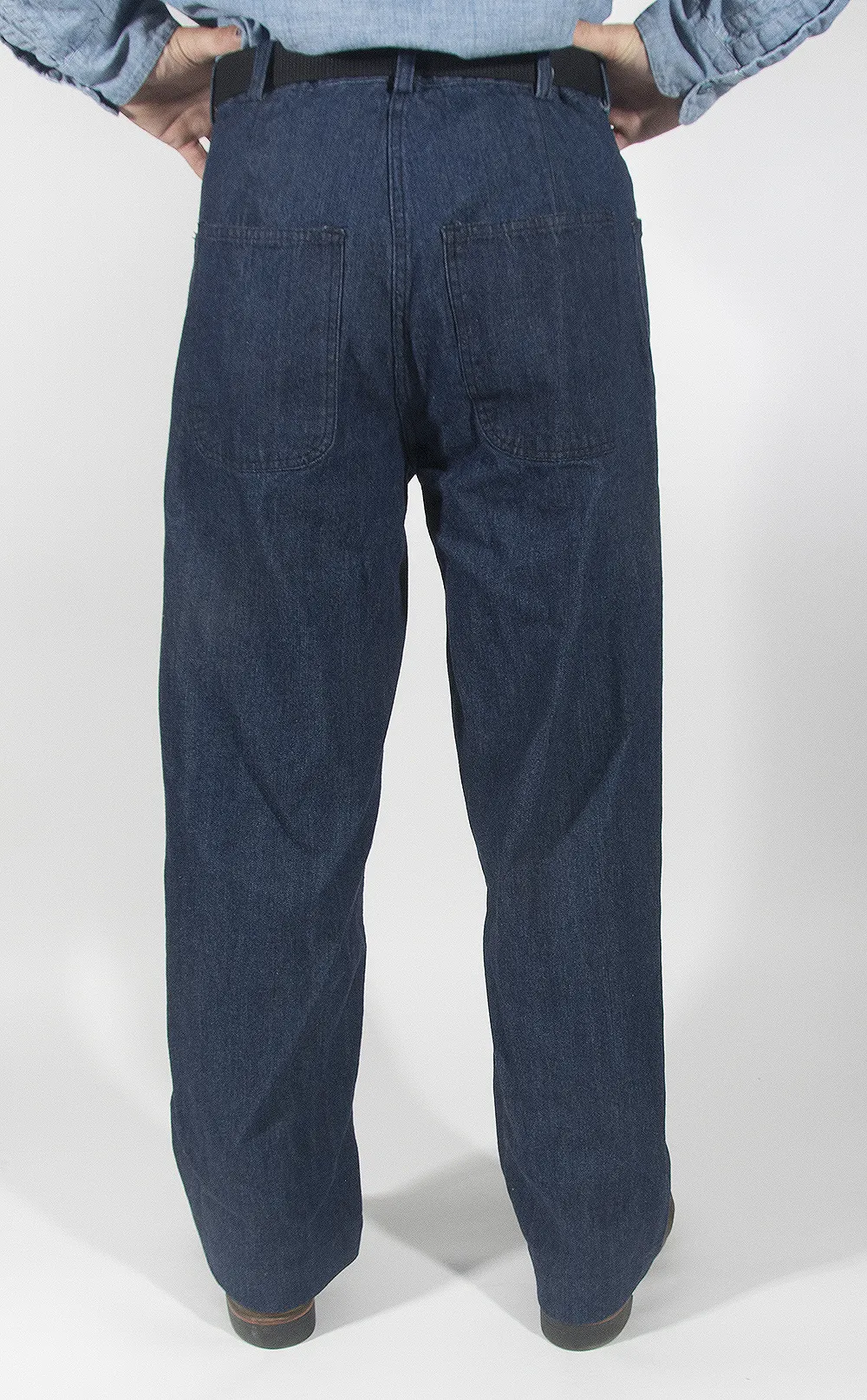 Navy Dungaree Trousers